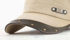 custom snapbacks visor options leather with rivet brim