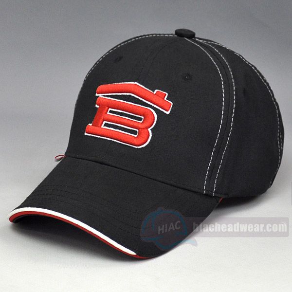 custom black baseball cap left