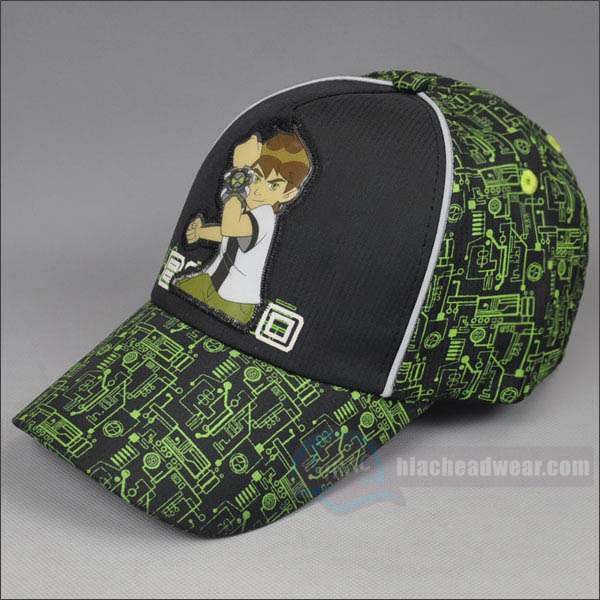 custom kids green baseball hats left