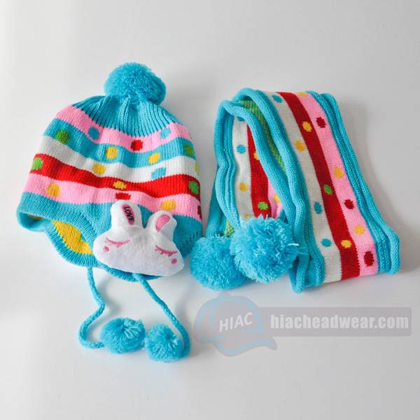 custom kids winter hats crochet rabbit